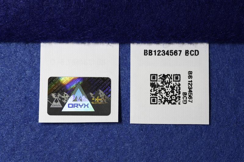 OpSec InSight® QR codes shown on secure holographic labels.