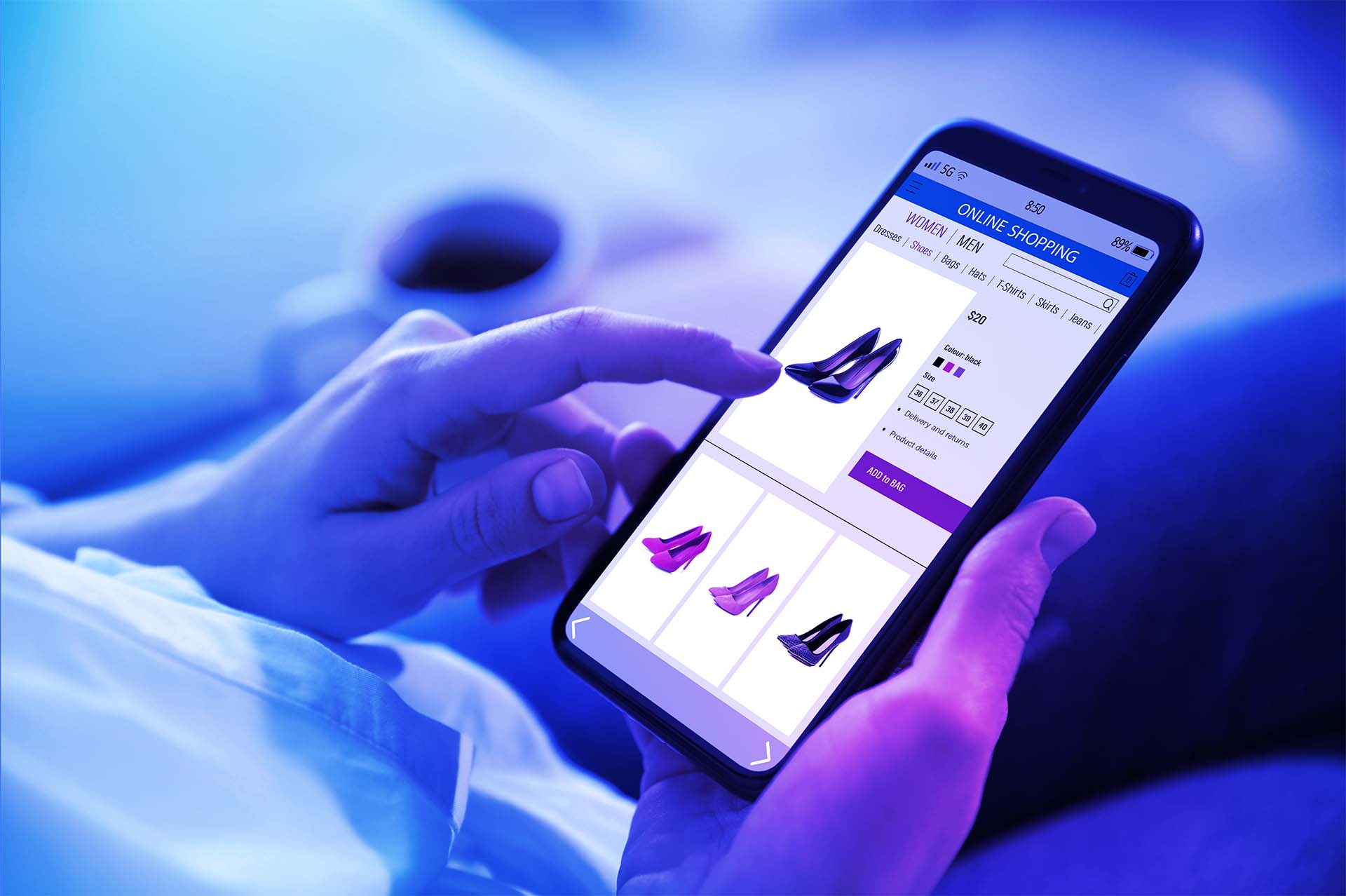 OBPI-Online Shopping on phone